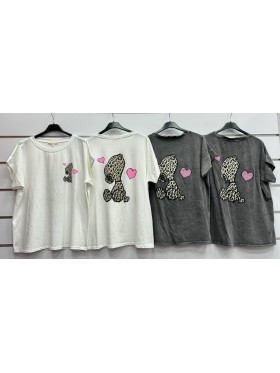 Bluzki damskie wloskie, Size uni,paczka 6szt,mix kolor