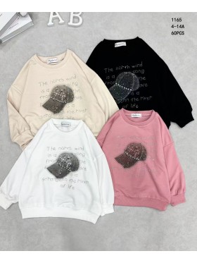 Bluza dzieciece rozm 4-14 lat, paczka 24szt,mix kolor