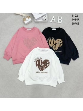 Bluza dzieciece rozm 4-14 lat, paczka 18szt,mix kolor