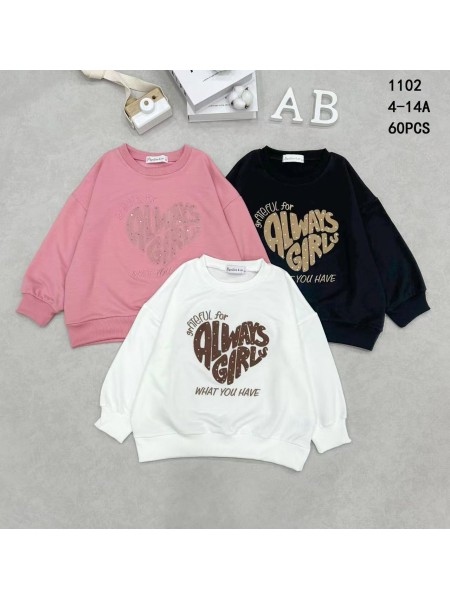 Bluza dzieciece rozm 4-14 lat, paczka 18szt,mix kolor