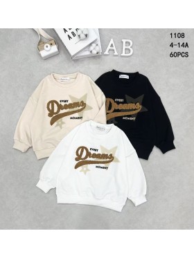 Bluza dzieciece rozm 4-14 lat, paczka 18szt,mix kolor