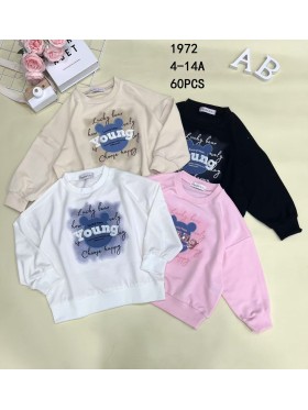 Bluza dzieciece rozm 4-14 lat, paczka 24szt,mix kolor