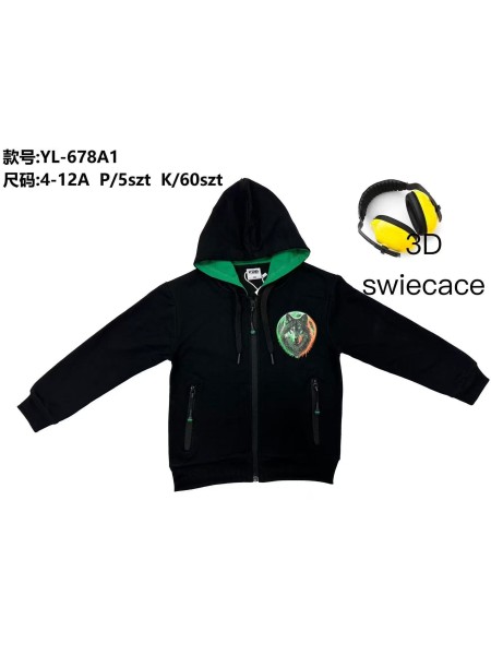 Bluza dzieciece rozm 4-12 lat, paczka 5szt,1 kolor