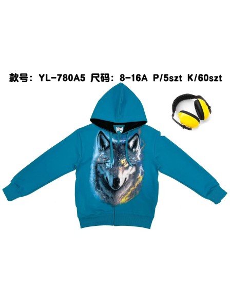 Bluza dzieciece rozm 8-16 lat, paczka 5szt,1 kolor