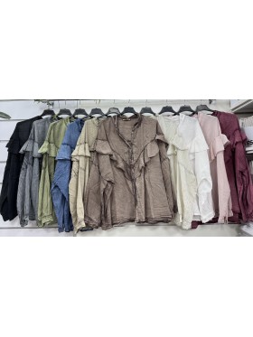Bluzki damskie Włoskie , Size uni,paczka 6szt,mix kolor