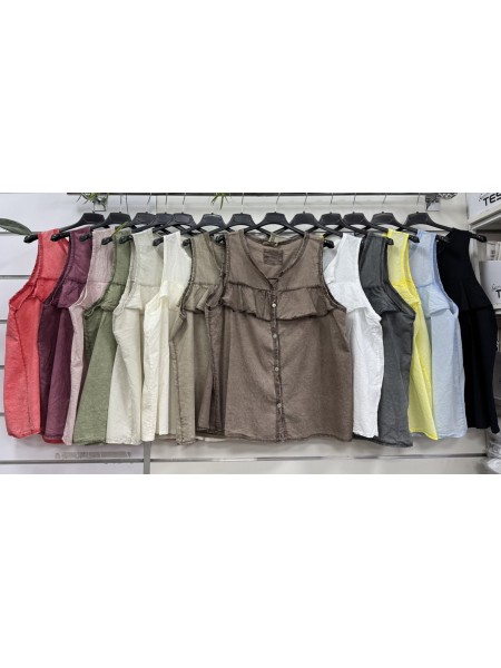 Bluzki damskie Włoskie , Size uni,paczka 6szt,mix kolor