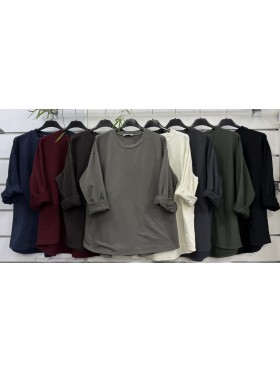 Bluzki damskie Włoskie , Size uni,paczka 6szt,mix kolor