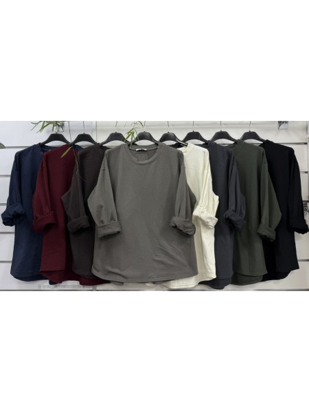 Bluzki damskie Włoskie , Size uni,paczka 6szt,mix kolor
