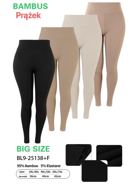Legginsy damskie , Size 3-7xl, paczka 12szt ,mix kolor