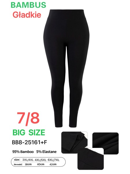Legginsy damskie , Size 3-7xl, paczka 12szt ,1 kolor