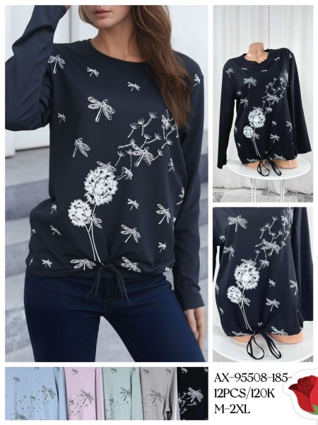 Bluzki damskie , Size m-2xl, paczka 12szt ,mix kolor