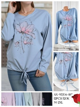 Bluzki damskie , Size m-2xl, paczka 12szt ,mix kolor