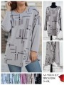 Bluzki damskie , Size 3-6xl, paczka 12szt ,mix kolor