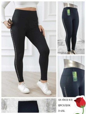 Legginsy damskie , Size 3-6xl, paczka 12szt ,1 kolor
