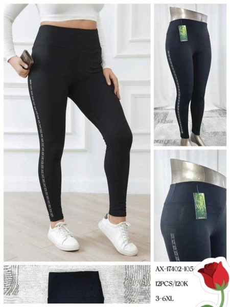 Legginsy damskie , Size 3-6xl, paczka 12szt ,1 kolor