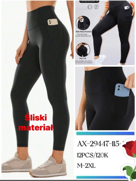Legginsy damskie , Size m-2xl, paczka 12szt ,1 kolor