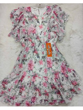 Sukienki dzieciece rozm 140-158, paczka 4szt,1 kolor