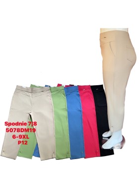 Spodnie damskie , Size 6-9xl, paczka 12szt ,mix kolor