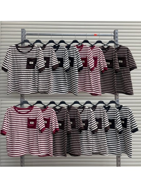 Bluzki damskie wloskie , Size uni,paczka 6szt,mix kolor