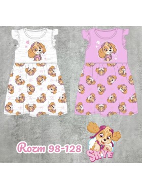 Sukienki dzieciece rozm 98-128, paczka 12szt,mix kolor