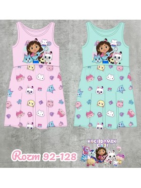 Sukienki dzieciece rozm 92-128, paczka 12szt,mix kolor