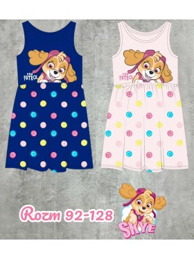 Sukienki dzieciece rozm 92-128, paczka 12szt,mix kolor