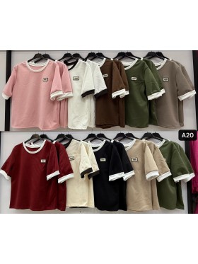 Bluzki damskie wloskie , Size uni,paczka 6szt,mix kolor