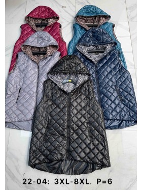 Kamizelki damskie, Size 3xl-8xl,paczka 6szt,1kolor