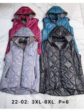 Kamizelki damskie, Size 3xl-8xl,paczka 6szt,1kolor
