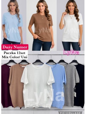 Bluzki damskie wloskie , Size uni,paczka 12szt,mix kolor