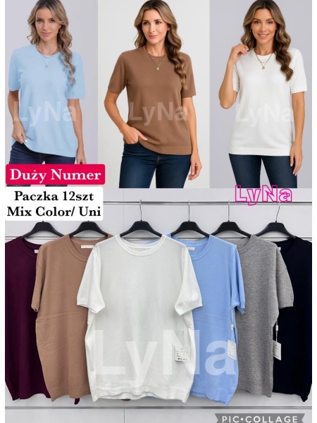 Bluzki damskie wloskie , Size uni,paczka 12szt,mix kolor