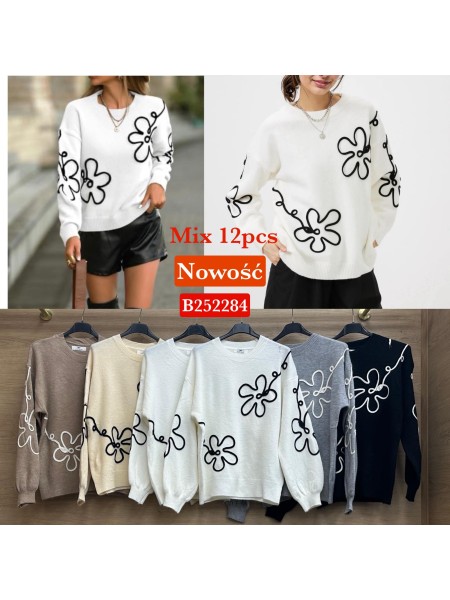 Swetry damskie wloskie , Size uni,paczka 12szt,mix kolor