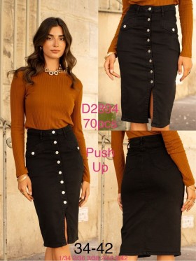Spódnica długa Jeansowa damska .size 34-42 paczka 10szt,