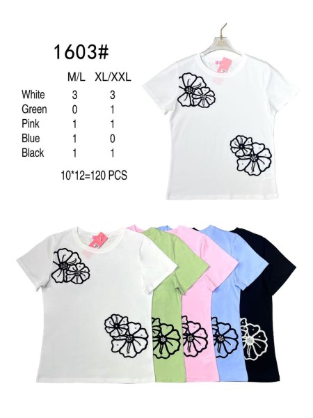 Bluzki damskie, Size m-2xl,paczka 12szt,mix kolor