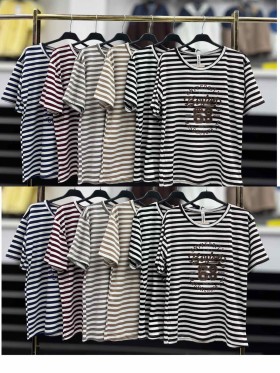 Bluzki damskie wloskie , Size uni,paczka 6szt,mix kolor