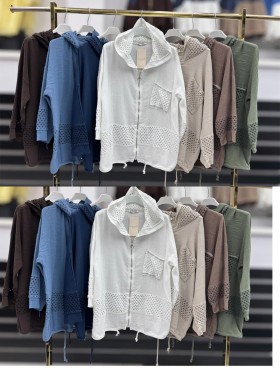 Kurtki damskie wloskie , Size uni,paczka 6szt,mix kolor