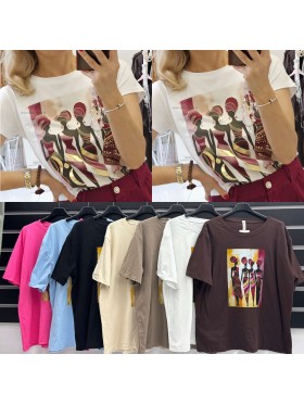 Bluzki damskie wloskie , Size uni,paczka 6szt,mix kolor
