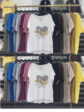 Bluzki damskie wloskie , Size uni,paczka 6szt,mix kolor