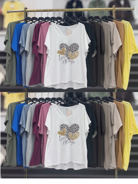 Bluzki damskie wloskie , Size uni,paczka 6szt,mix kolor