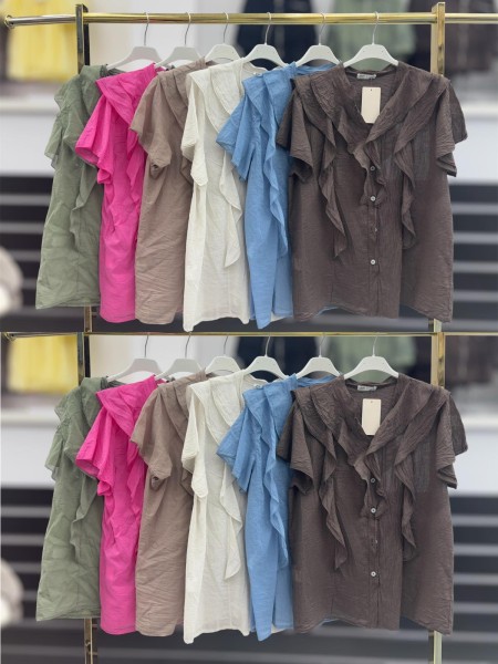 Bluzki damskie wloskie , Size uni,paczka 6szt,mix kolor