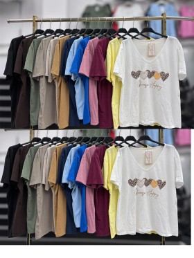 Bluzki damskie wloskie , Size uni,paczka 6szt,mix kolor
