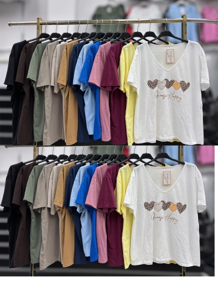 Bluzki damskie wloskie , Size uni,paczka 6szt,mix kolor