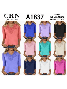 Bluzki damskie, Size m-4xl,paczka ,12szt,mix kolor