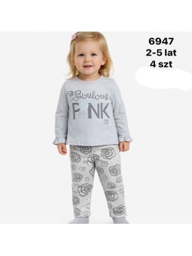 Komplety DZIECIĘCA SIZE 2-5 lat, paczka 5szt ,1 kolor
