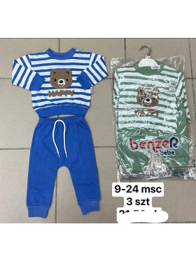 Komplety DZIECIĘCA SIZE 9-24 m paczka 3szt ,1 kolor