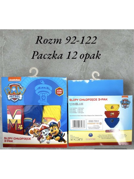 Majtki dziecięcy , rozm 92-122 , paczka 12szt mix kolor