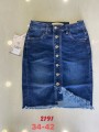 Spódnica krótka jeansowa damska , size 34-42.paczka 12szt,