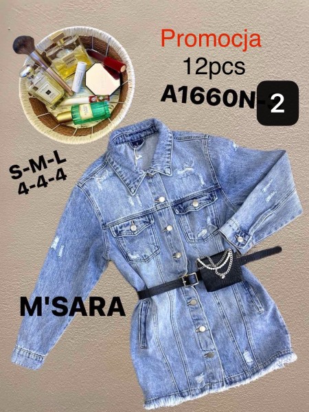 Kurtki Jeansowe Damskie M'sara . size s-l .paczka 12szt ,