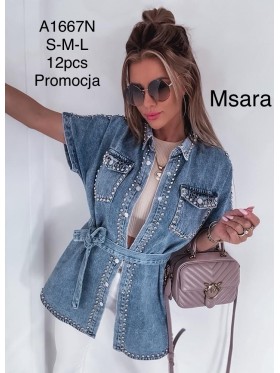 Kurtki Jeansowe damskie  M'sara ,size s-l. paczka 12szt.