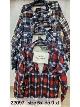 Koszule długi rękaw Męskie, Size 5-9XL, paczka 12szt,mix kolor